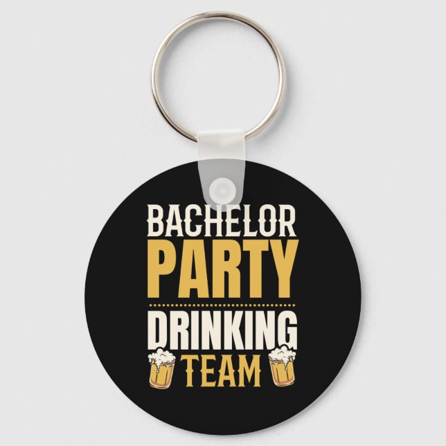 Llavero Fiesta Despedida de Soltero Equipo de Bebida Esqua (Anverso)