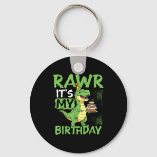 Llavero Fiesta divertida de T-rex, es mi cumpleaños