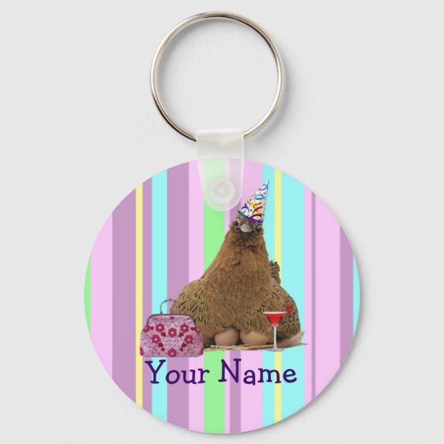Llavero Fiesta Hen Keychain (Anverso)