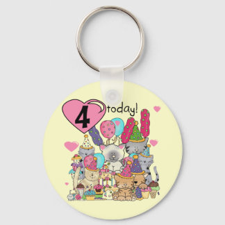 Llavero Fiesta Kittens 4ª camiseta de cumpleaños y regalos