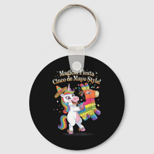 Llavero Fiesta mágica de unicornios al estilo mexicano cin