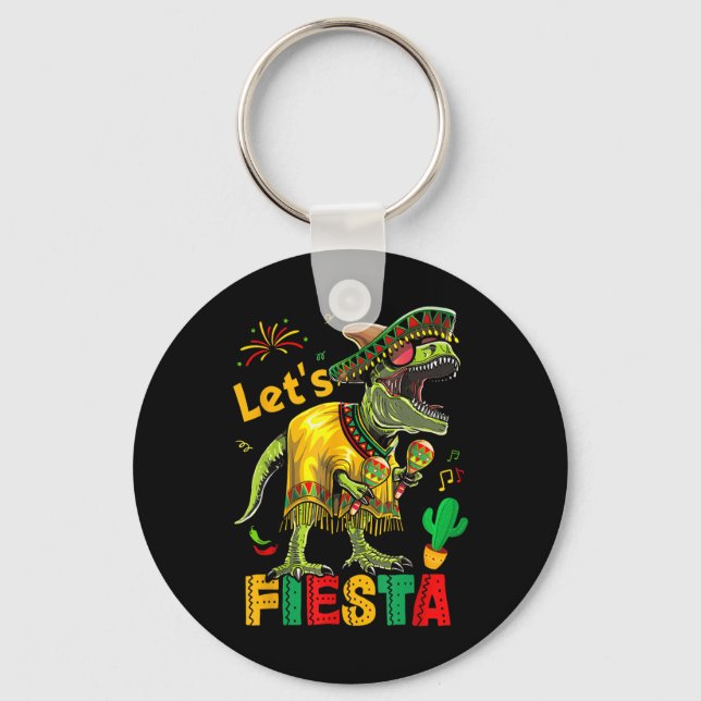 Llavero Fiesta México Dino Trex Cinco De Mayo Toddle (Anverso)