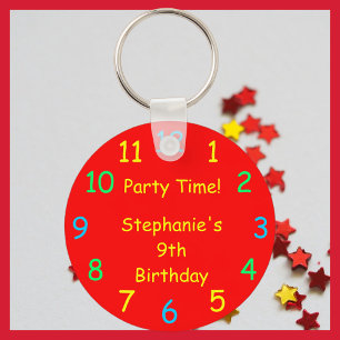 Llavero FIESTA TIME Personalized Keychain, 9º cumpleaños