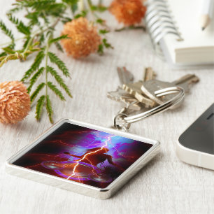 Llavero Fiesta Time#-Premium Square Keychain