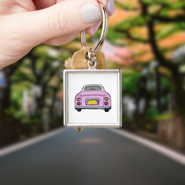 Llavero Figaración Cute Pink Figaro Car Square (Cute pink figaro car keychain for your car keys)