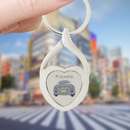 Llavero Figaraciones Lapis Gray Figaro Coche Plata Corazón