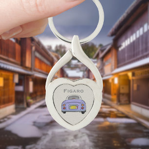 Llavero Figarations Lilac Figaro Car Monograma Silver Hear