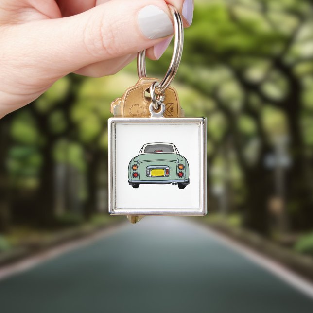 Llavero Figarras Cute Coche de Figaro Verde Esmeralda (Cute green figaro car keychain for your car keys)