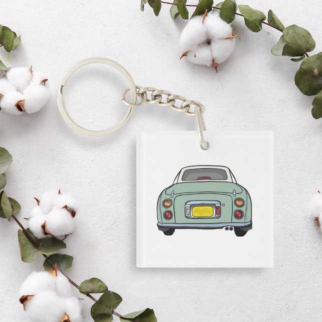 Llavero Figarras Cute Esmeralda Verde Figaro Plaza de Coch (Cute green figaro car acrylic keychain for your car keys)
