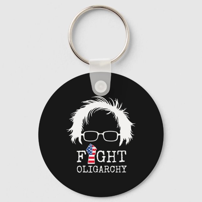 Llavero Fight Oligarchy Sanders And Aoc Freedom Us Anti Tr (Anverso)