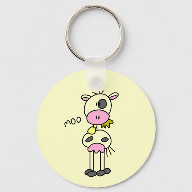 Llavero Figura camisetas y regalos del palillo de la vaca (Anverso)