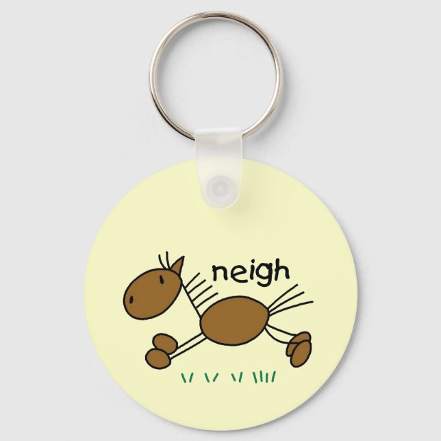 Llavero Figura camisetas y regalos del palillo del caballo (Anverso)