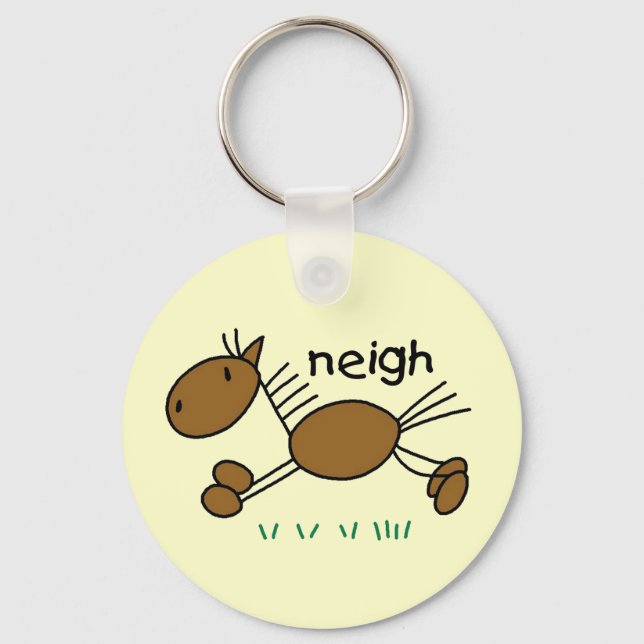 Llavero Figura camisetas y regalos del palillo del caballo (Anverso)