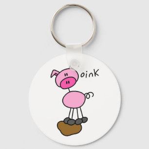 Llavero Figura camisetas y regalos del palillo del cerdo