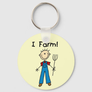 Llavero Figura camisetas y regalos del palillo del granjer