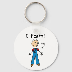 Llavero Figura camisetas y regalos del palillo del granjer