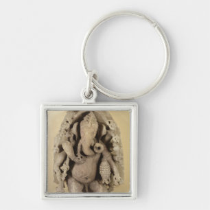 Llavero Figura de Ganapati, dinastía de Chandella (piedra