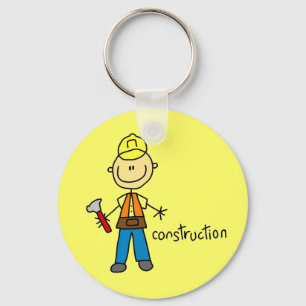 Llavero Figura de palito de construcción