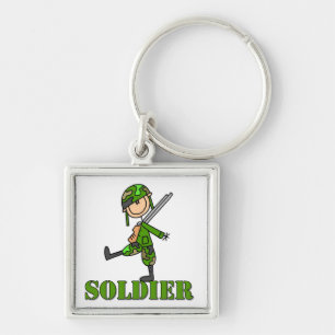 Llavero Figura de soldado de palitos