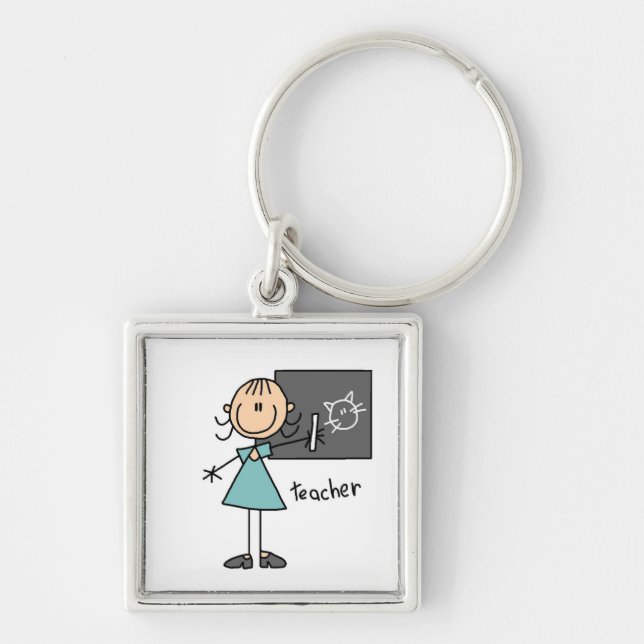 Llavero Figura del palillo del profesor (Frente)