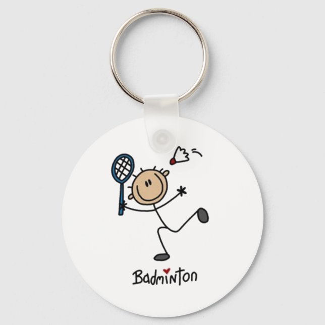 Llavero Figura del stick de Badminton (Anverso)