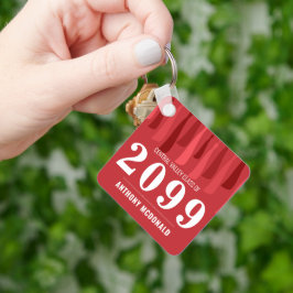 Llavero Fila roja de la cadena de graduación fotográfica d
