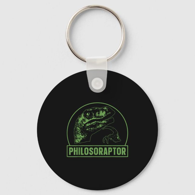 Llavero Fillosoraptor Funny Philosophe Meme Velociraptor D (Anverso)