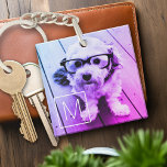 Llavero Filtro AUTOMÁTICO de tu foto y monograma - Miami<br><div class="desc">Puede cambiar el filtro de su foto haciendo clic en el enlace personalizar/edición — haga clic en la foto — busque el botón filtro y haga clic en el filtro que desea usar! Puedes usar fotos de Instagram o una foto cuadrada para crear un regalo único y personal. O puedes...</div>