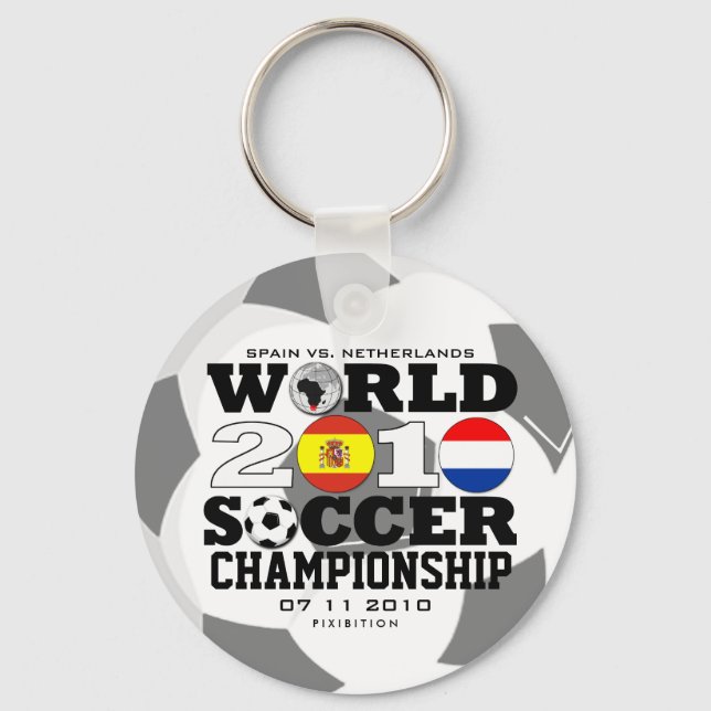 Llavero Final de la Copa Mundial 2010 España Keychain País (Anverso)