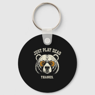 Llavero Finge estar muerto gracias oso grizzly divertido q