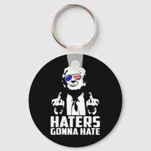 Llavero Finger Funny Haters odiará al presidente Donald Tr