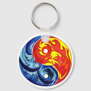 Llavero Fire and Ice Yin-Yang