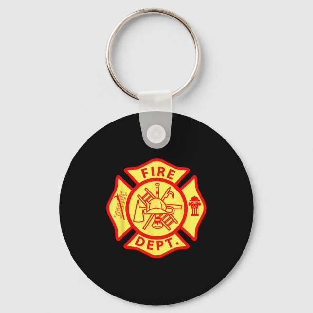 Llavero Fire Department Logo Uniform Fireman Symbol Firefi (Anverso)