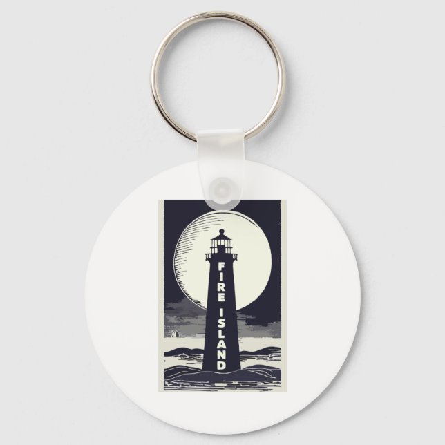 Llavero Fire Island Lighthouse New York Moon  (Anverso)