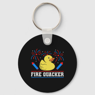 Llavero Fire Quacker Rubber Duck 4 De Julio