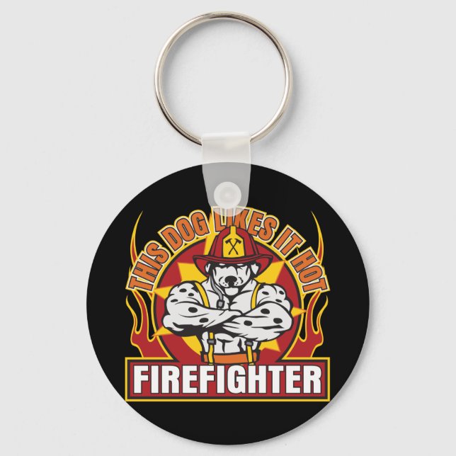 Llavero Firefighter Likes it Hot (Anverso)