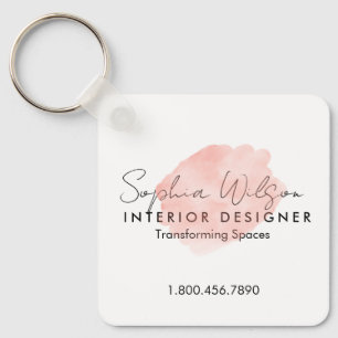 Llavero Firma de Acuarela Profesional y Elegante para Nego