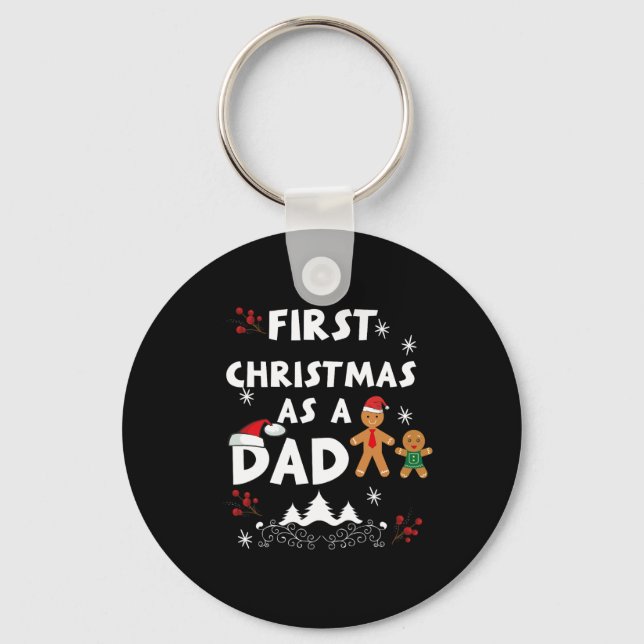 Llavero First Christmas As A Dad Shirt New Dad Xmas Gift T (Anverso)