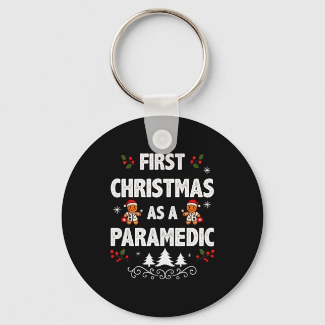 Llavero First Christmas As A Paramedic Funny Holiday Men W (Anverso)