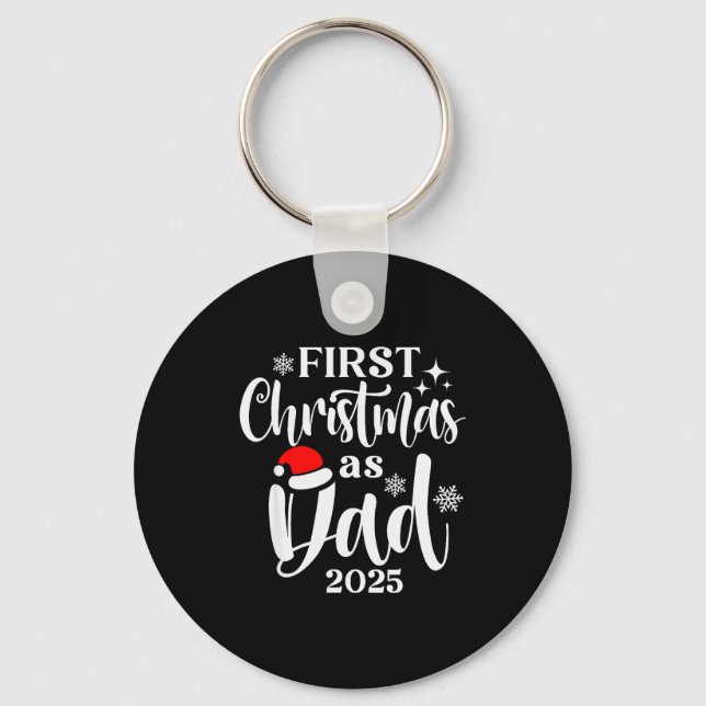 Llavero First Christmas As Dad 2025 Snowflake Xmas Family  (Anverso)