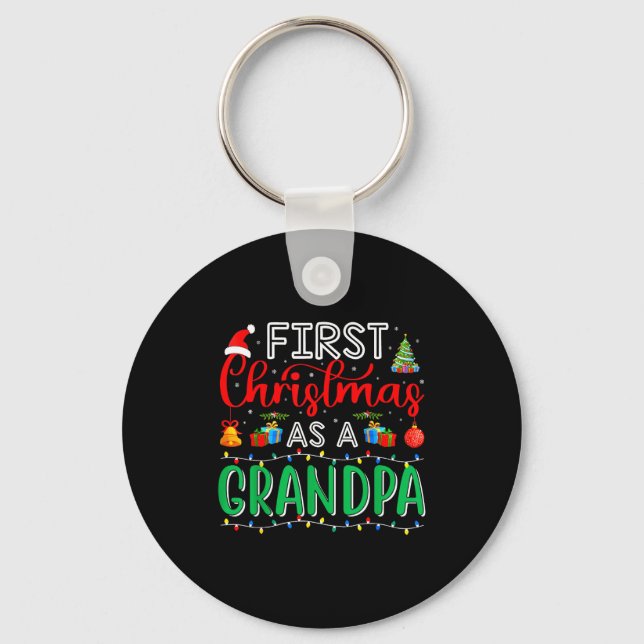 Llavero First Christmas As Grandpa Family Matching New Gra (Anverso)