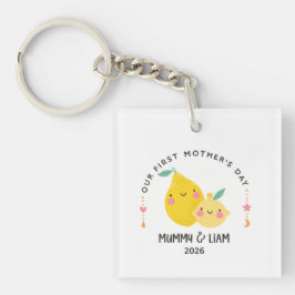 Llavero First Mother’s Day 2026 Cute Lemon Mom & Baby 