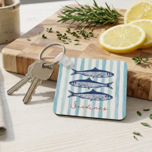 Llavero Fisherman Aesthetic Sardines Stripes
