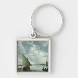Llavero Fishingboat en un estuario, 1655