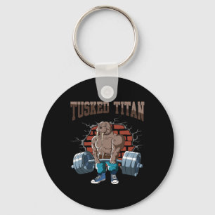 Llavero Fitness Walrus Doing Deadlift Entrenamiento Gym