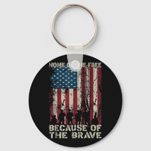 Llavero Flag Home Of The Free Because Of The Brave Veteran