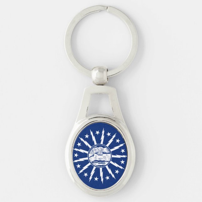 Llavero Flag of Buffalo, New York Keychain (Anverso)