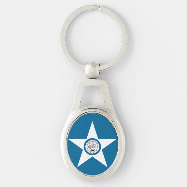 Llavero Flag of city of Houston, Texas Keychain (Anverso)