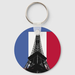 Llavero Flag of France Keychain Eiffel Tower