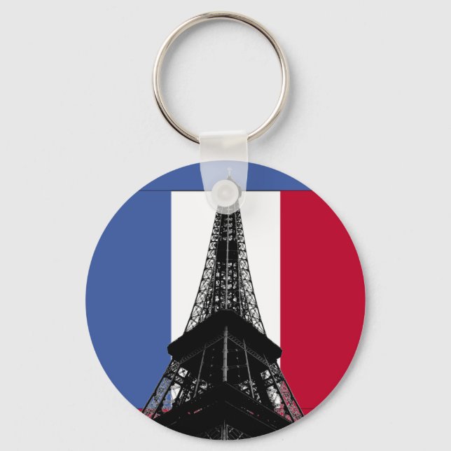 Llavero Flag of France Keychain Eiffel Tower (Anverso)